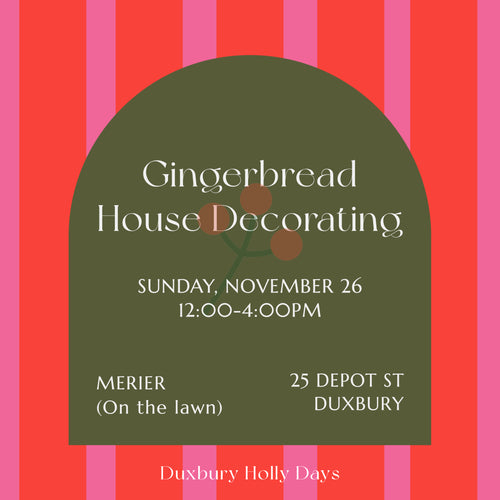 Gingerbread House Decorating for Duxbury Holly Days